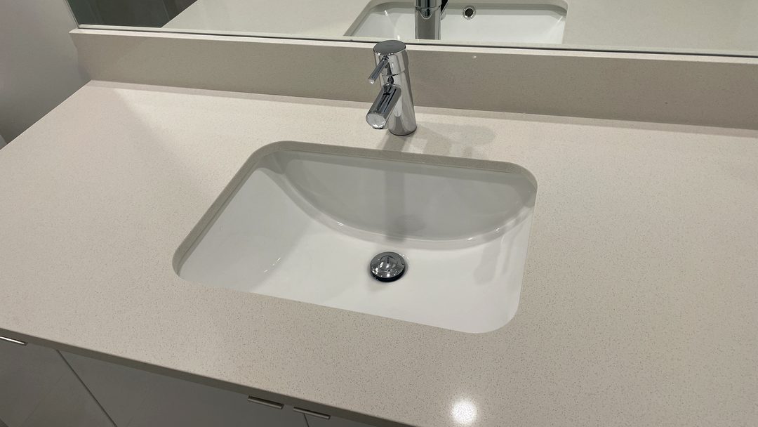 Spotless bathroom vanity and mirror, Halifax Nova Scotia